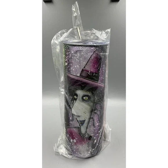 Nightmare‎ Before Christmas Metal Tumbler 20oz Hot/Cold Lock Shock & Barrel - Picture 4 of 6